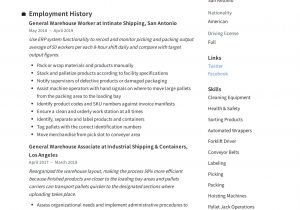Sample Resume for Shipping and Receiving Worker Warehouse Receiver Resume Samples October 2021