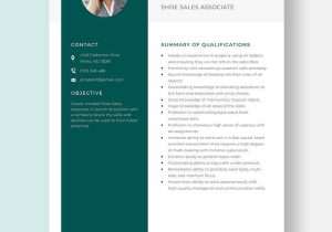 Sample Resume for Shoe Sales associate Shoe Sales associate Resume Template – Word, Apple Pages …
