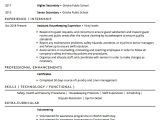 Sample Resume for Site Safety Supervisor Sample Resume Of Housekeeping Supervisor with Template & Writing …