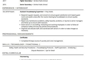 Sample Resume for Site Safety Supervisor Sample Resume Of Housekeeping Supervisor with Template & Writing …
