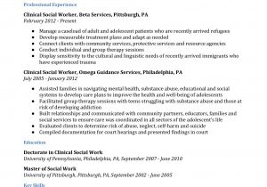 Sample Resume for social Work Student social Work Resume Examples – Resumebuilder.com