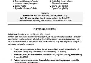 Sample Resume for social Worker Position Nursing Home social Worker Resume October 2021