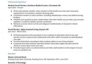 Sample Resume for social Worker Position social Work Resume Examples – Resumebuilder.com