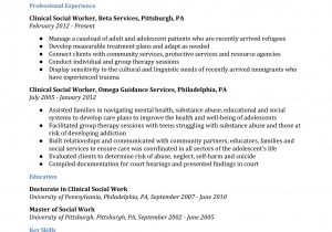 Sample Resume for social Worker Position social Work Resume Examples – Resumebuilder.com