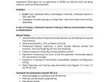 Sample Resume for software Test Engineer Fresher 01 Testing Fresher Resume