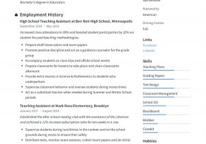 Sample Resume for Special Needs assistant Teaching assistant Resume & Writing Guide  12 Templates Pdf