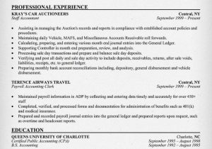 Sample Resume for Staff Accountant Position Staff Accountant Resume Sample