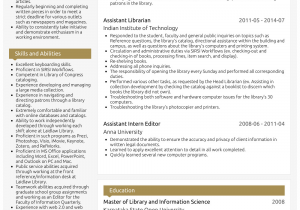 Sample Resume for Student Library assistant Library assistant Resume Samples and Templates