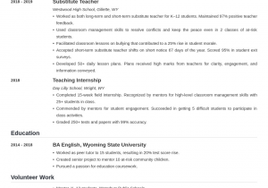Sample Resume for Substitute Teacher Position Substitute Teacher Resume—examples and 25 Writing Tips