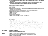 Sample Resume for Substitute Teacher Position Substitute Teaching Resume