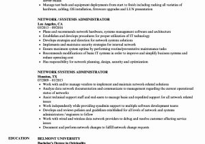 Sample Resume for System Administrator Fresher Sample Resume for Network Administrator Fresher