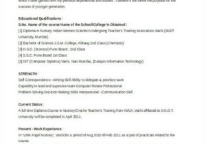 Sample Resume for Teachers In India Pdf Sample Resume for English Teacher In India