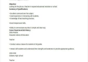 Sample Resume for Teachers without Experience Pdf 28 Teacher Resume Templates Download Sample Resume for Teachers without Experience Pdf 28 Teacher Resume Templates Download