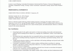 Sample Resume for Teaching Position In College School Teacher Sample Resume