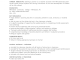 Sample Resume for Teaching Position with No Experience Teacher assistant Resume with No Experience