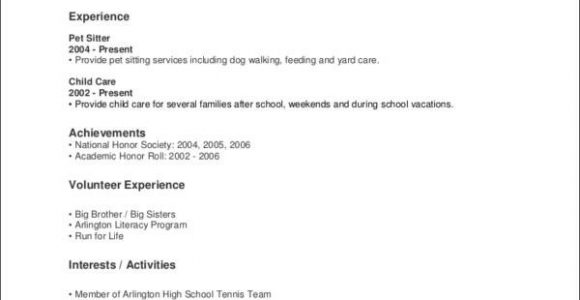 Sample Resume for Teenager with No Work Experience Free No Experience Here S the Perfect Resume [ Tips