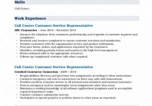 Sample Resume for Telemarketing Customer Service Call Center Customer Service Representative Resume Samples