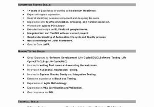 Sample Resume for Testing with 3 Year Experience Manual Tester Resume 3 Years Experience Luxury Manual