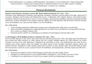 Sample Resume for the Post Of Credit Manager Credit Manager Resume