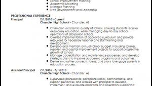 Sample Resume for the Post Of Principal Elementary Principal Resume