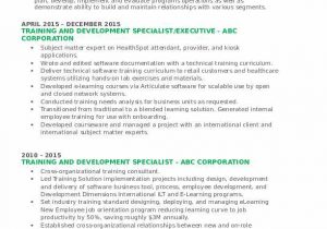 Sample Resume for Training and Development Specialist Pdf Training and Development Specialist Resume Samples Sample Resume for Training and Development Specialist Pdf Training and Development Specialist Resume Samples