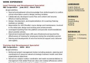 Sample Resume for Training and Development Specialist Pdf Training and Development Specialist Resume Samples Sample Resume for Training and Development Specialist Pdf Training and Development Specialist Resume Samples