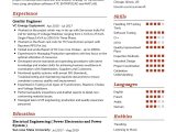 Sample Resume for Transmission Line Engineer Quality Engineer Resume Template 2022 Writing Tips – Resumekraft