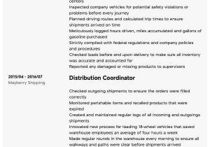 Sample Resume for Truck Driver with Experience Driver Resume Samples All Experience Levels