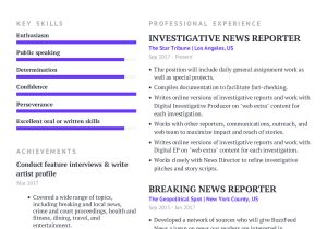 Sample Resume for Tv News Producer Reporter Resume Example with Content Sample Craftmycv