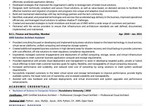 Sample Resume for Two Year Experience In Aws Aws solution Architect Resume Examples & Template (with Job …