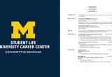 Sample Resume for U Of M Resume Resources University Career Center
