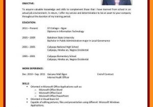 Sample Resume for Undergraduate College Student with No Experience 12 13 Cv Samples for Students with No Experience