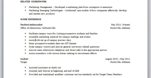 Sample Resume for Undergraduate Student with No Experience Sample Resume for A College Student with No Experience