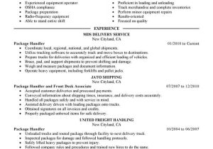 Sample Resume for Ups Package Handler Best Package Handler Resume Example From Professional Resume … Sample Resume for Ups Package Handler Best Package Handler Resume Example From Professional Resume …