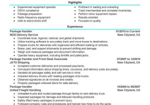 Sample Resume for Ups Package Handler Best Package Handler Resume Example From Professional Resume … Sample Resume for Ups Package Handler Best Package Handler Resume Example From Professional Resume …