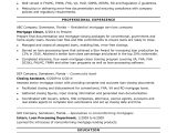 Sample Resume for Us Mortgage Underwriter Mortgage Closer Resume Sample Monster.com