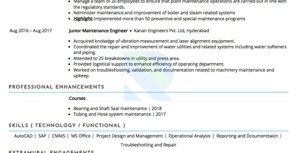 Sample Resume for Utility and Maintenance Engineer Sample Resume Of Maintanance Engineer with Template & Writing …