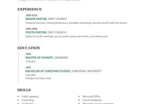 Sample Resume for Volunteer Work for Church Secular Jobs for Pastors: Writing A Relevant Resume – the Pastor’s …