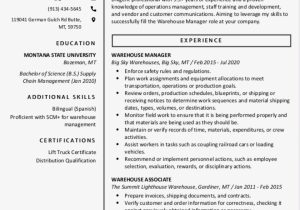 Sample Resume for Warehouse Operations Manager Warehouse Manager Job Description, Resume, and Duties