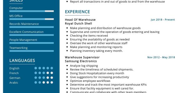 Sample Resume for Warehouse Operations Manager Warehouse Manager Resume Sample 2022 Writing Tips – Resumekraft