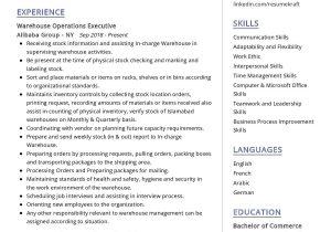 Sample Resume for Warehouse Operations Manager Warehouse Operations Cv Sample 2022 Writing Tips – Resumekraft