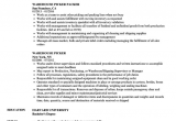 Sample Resume for Warehouse Picker Packer Warehouse Packaging Resume Resume Sample