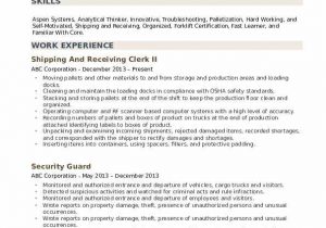 Sample Resume for Warehouse Shipping and Receiving Shipping and Receiving Clerk Resume Samples