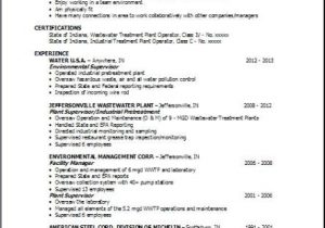 Sample Resume for Waste Management Job Waste Management Resume Occupational Examples Samples