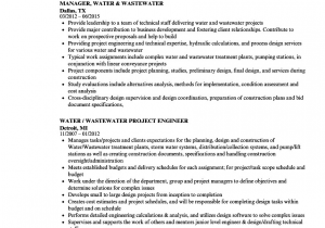 Sample Resume for Water Treatment Engineer Waste Water Treatment Engineer Resume Finder Jobs