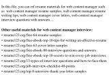 Sample Resume for Web Content Manager top 8 Web Content Manager Resume Samples