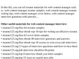 Sample Resume for Web Content Manager top 8 Web Content Manager Resume Samples