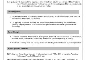 Sample Resume for Windows Server Administrator Fresher Wintel & Windows Server Support Profile