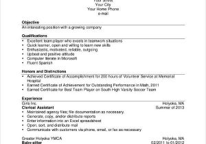 Sample Resume for Work Immersion Senior High School Sample Student Resume for Work Immersion