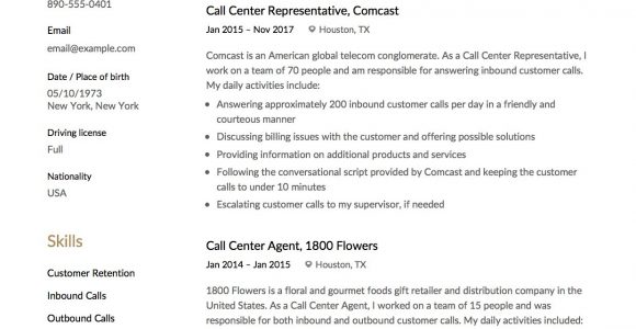 Sample Resume format for Call Center Agent without Experience Resume Sample for Call Center Agent without Experience